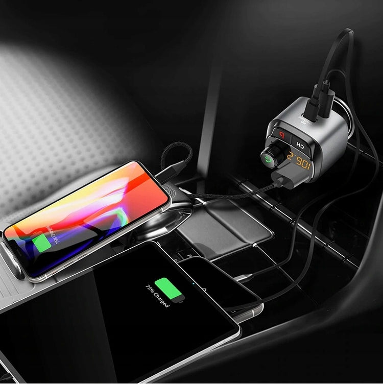 Bluetooth FM siųstuvas su greituoju krovikliu „Feegar Q100 Pro“ QC 3.0 + PD