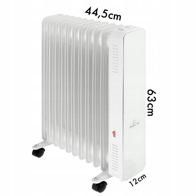 Tepalinis radiatorius su Wi-Fi ir pultu, 2500 W, 11 sekcijų, baltas – nuotrauka 5