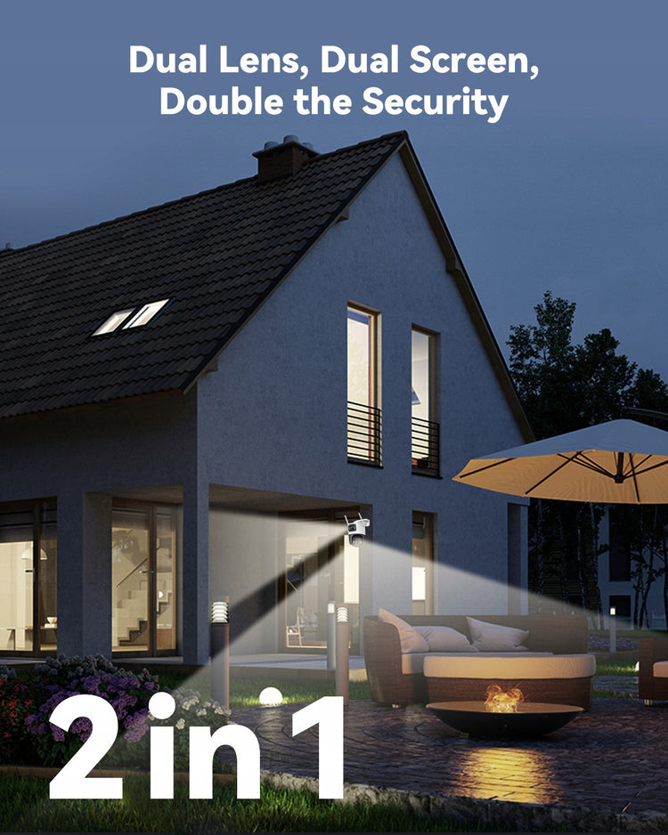 Lauko PTZ Wi-Fi kamera su dviem objektyvais „Imou Cruiser Dual“, 5 + 5 MP, 8× priartinimas, AI