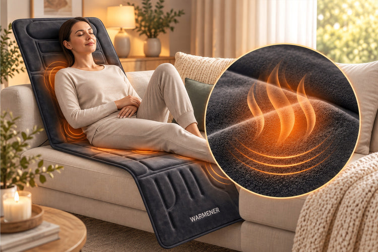 Vibracinis masažinis čiužinys „Warmener HeatMat Lite“ su šildymu, 5 programos