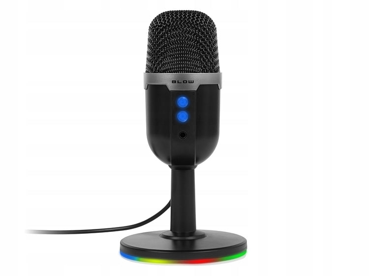 Žaidimų mikrofonas „Blow RGB Wave“, kondensatorinis, USB