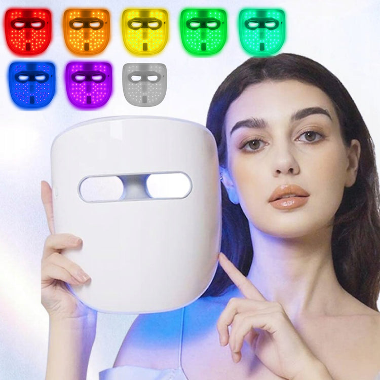 LED veido kaukė su 9 šviesos spalvomis „Herz Medical“, įkraunama, su dėklu