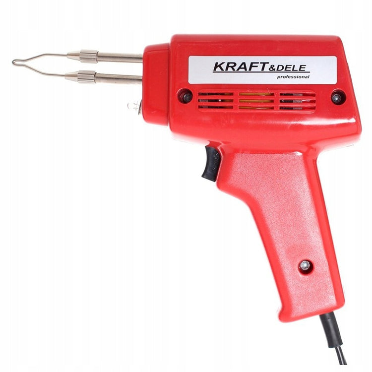 Transformatorinis lituoklis-pistoletas „Kraft&Dele KD1503“, 100 W, su LED, alavu ir kanifolija