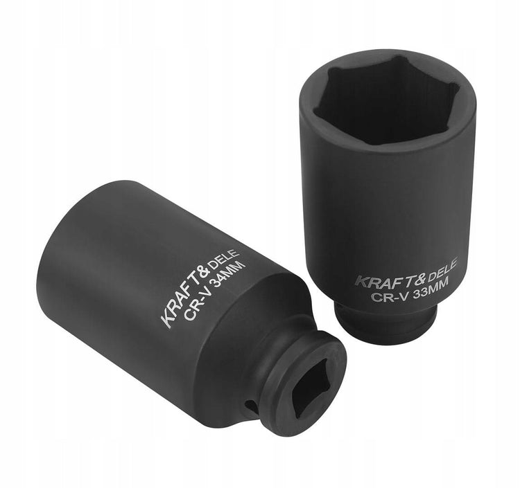 Ilgų smūginių galvų rinkinys 1/2“ „Kraft&Dele KD11794“, 20 vnt., 10–38 mm