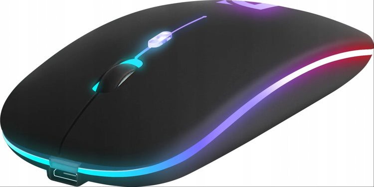 Plona tyli belaidė pelė „Defender Touch MM-997“ su Bluetooth, įkraunama, RGB