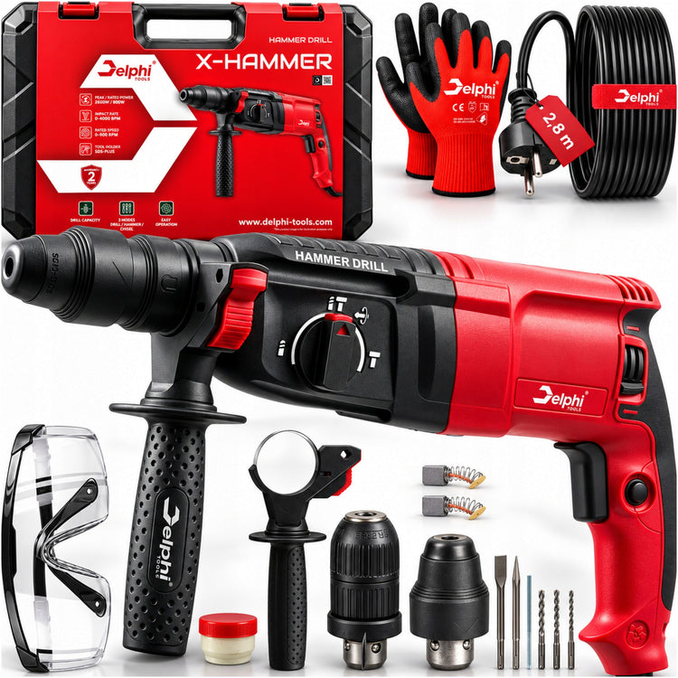 Perforatorius „Delphi Tools“ SDS+, 2600 W, 4 J – nuotrauka 1