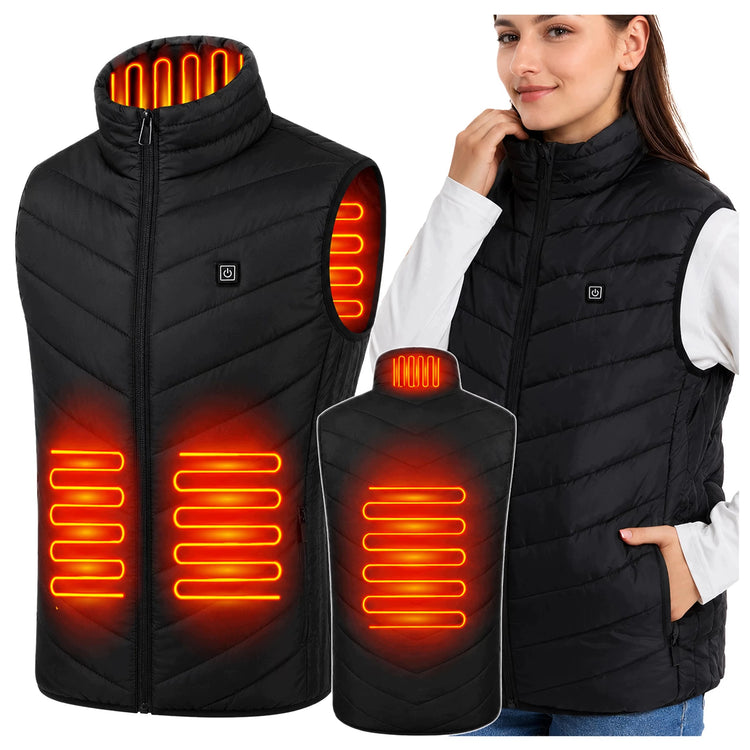 Šildoma liemenė su USB maitinimu, unisex, juoda, L dydis