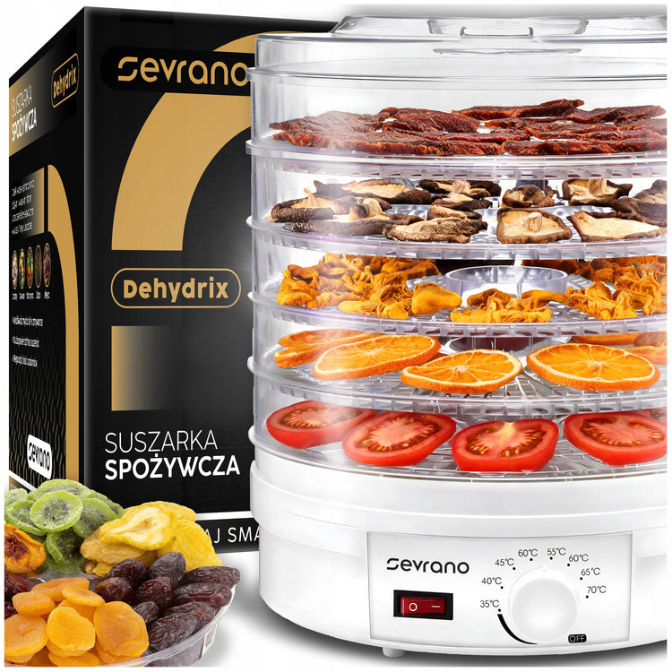 Maisto džiovyklė „Sevrano Dehydryxx“, 600 W, 5 lentynos – nuotrauka 1