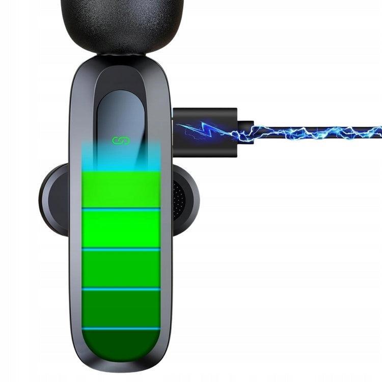 2 belaidžiai segami mikrofonai „Lovly J3“ telefonui ir kompiuteriui, USB-C