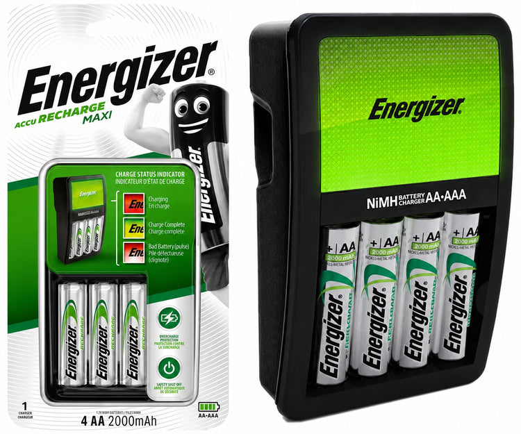 Elementų kroviklis „Energizer Maxi“ + 4 AA akumuliatoriai 2000 mAh