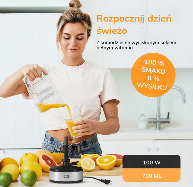 Elektrinė citrusinių vaisių sulčiaspaudė „Lebenlang“, 700 ml