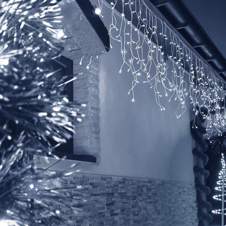 Lauko LED girlianda „Varvekliai“, 500 LED, 22,5 m, šalta balta