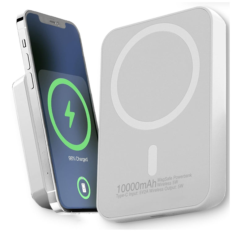 Magnetinis belaidis išorinis akumuliatorius „Arsa Go“ MagSafe, 10000 mAh, baltas