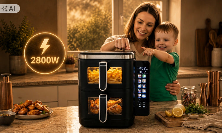Dviejų kamerų karšto oro gruzdintuvė „AirDweller“, 11 l, 2800 W