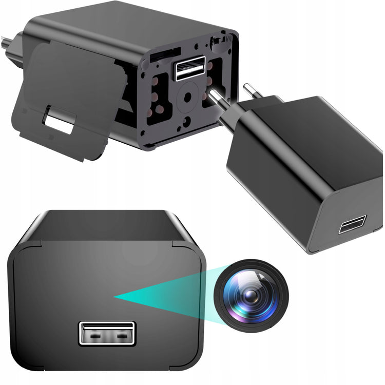 Kamera USB įkroviklio korpuse „Ruffberg“, Full HD, su judesio aptikimu