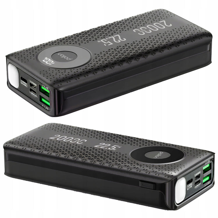 Išorinė baterija „Polion“ 20000 mAh, 22,5 W, PD 3.0 ir QC 3.0, USB-C/USB-A – nuotrauka 2