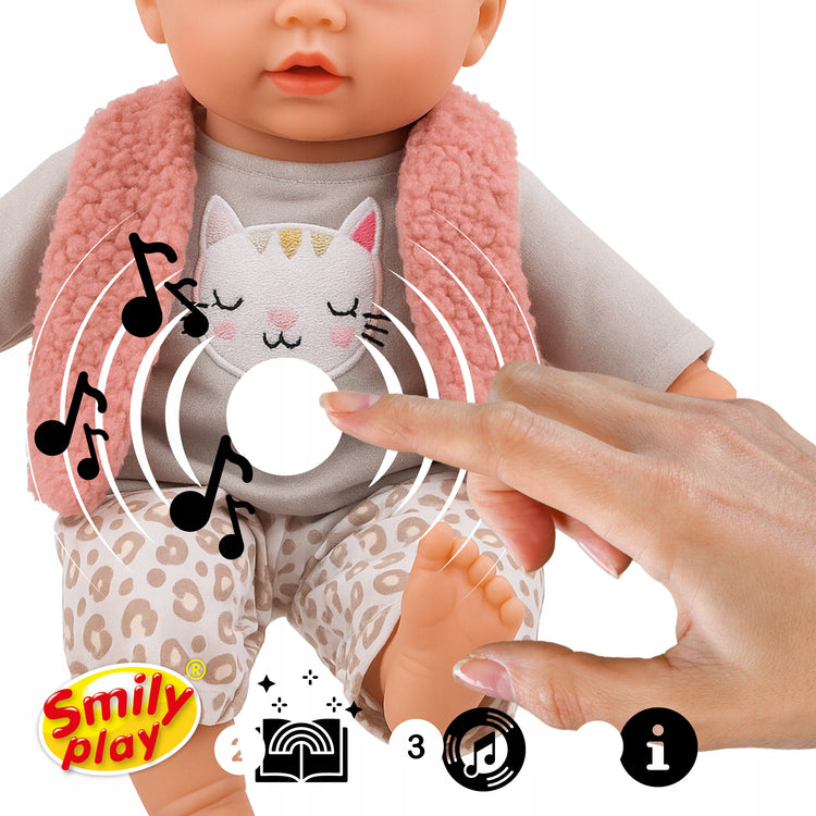 Interaktyvi dainuojanti lėlė-kūdikis „Smily Play“, 32 cm, su priedais