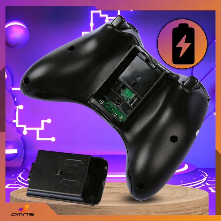 Belaidis žaidimų pultelis Xbox 360 / PC / PS3 „Omna“ su vibracija ir USB imtuvu, juodas