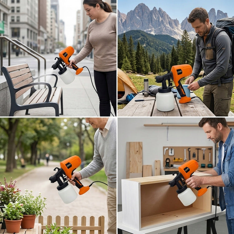 Elektrinis dažymo pistoletas „Powermat PM1113“, 600 W, su 3 antgaliais