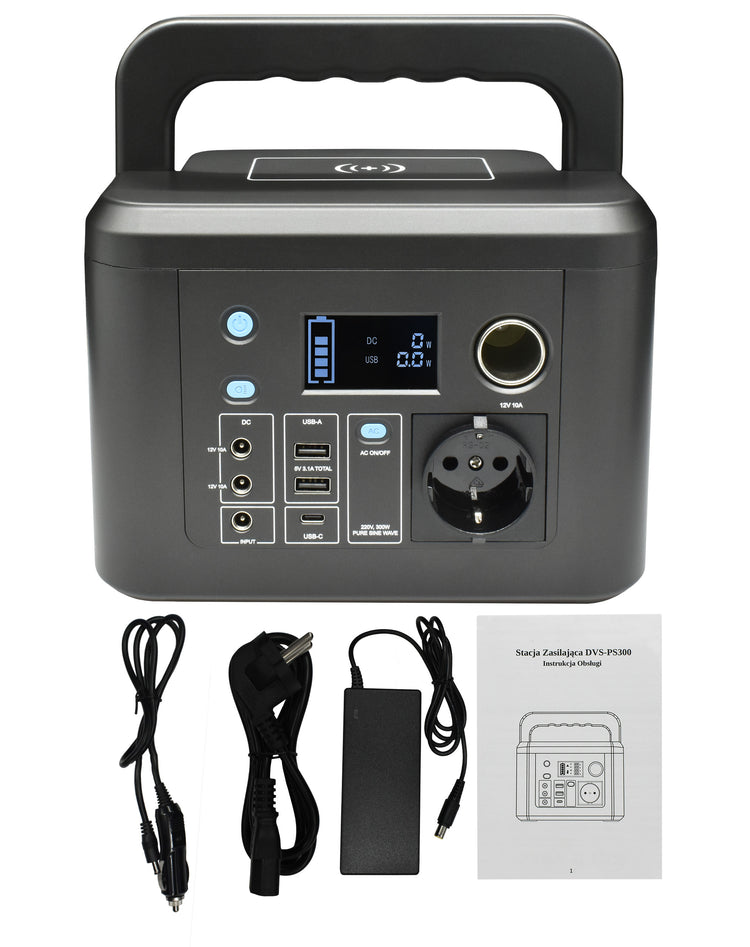 Nešiojama energijos stotelė „DVS-PS300“, 300 W, 224 Wh, LiFePO4 – nuotrauka 4