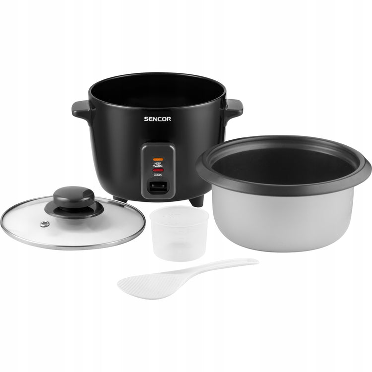 Ryžių viryklė „Sencor SRM 0601BK“, 0,6 l, 300 W, juoda