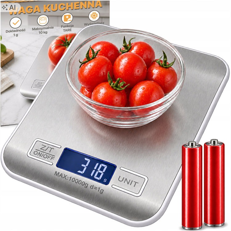 Elektroninės virtuvinės svarstyklės „KREOleo“, 10 kg / 1 g, su LCD
