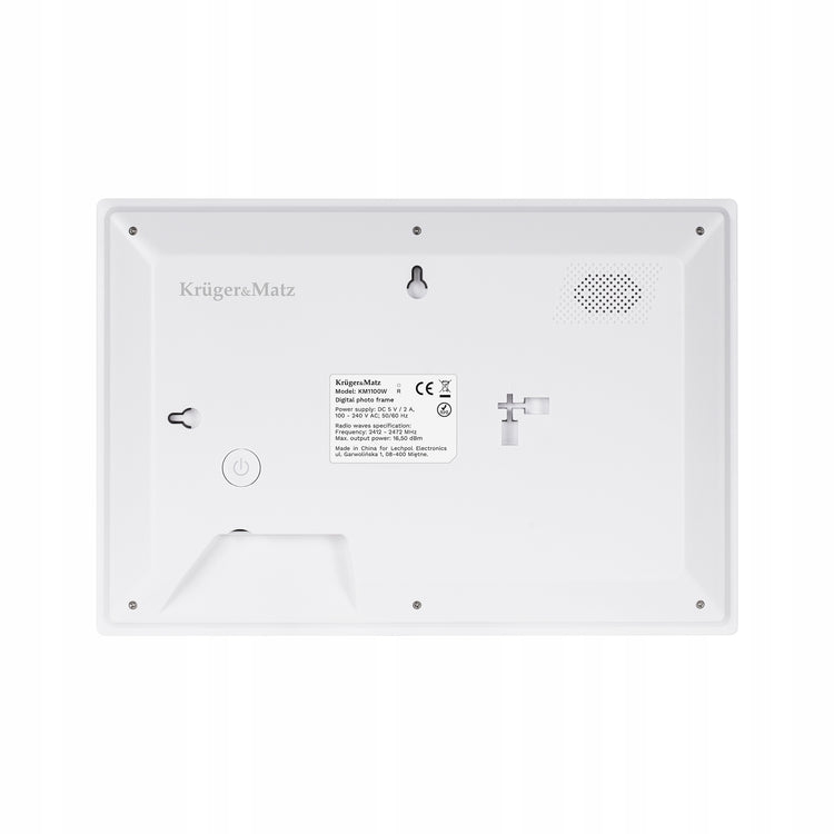 Skaitmeninis nuotraukų rėmelis „Kruger&Matz KM1100W“ 10,1", Wi-Fi, baltas