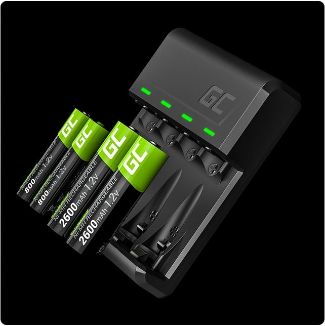Elementų kroviklis „Green Cell VitalCharger“ 4× AA/AAA, USB-C