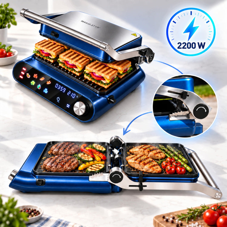 Didelis kontaktinis elektrinis grilis su 10 programų, 2200 W, XXL – nuotrauka 2