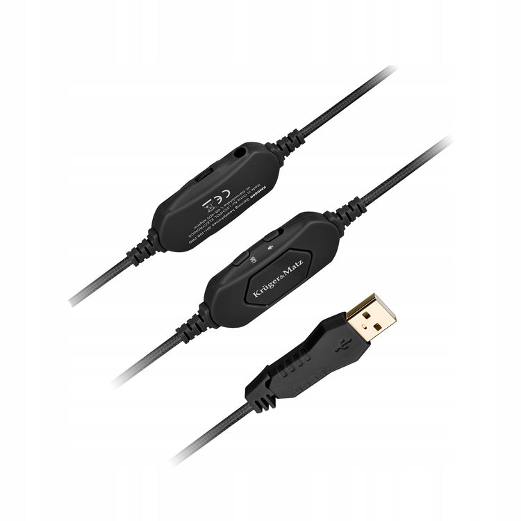 Žaidimų ausinės „Kruger&Matz Warrior GH-100 Pro“ su mikrofonu ir RGB