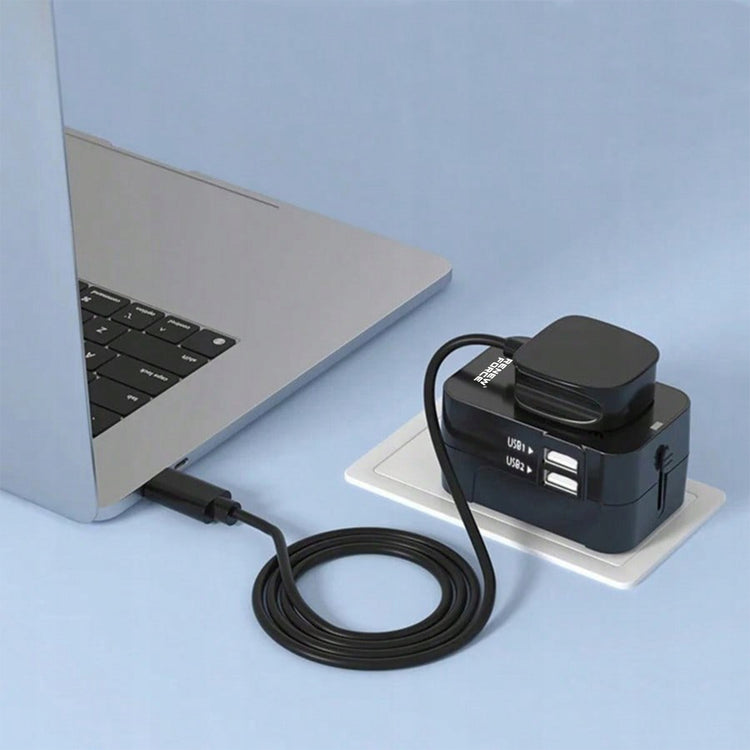 Universalus kelioninis adapteris „Renew Force“ 4 in 1 su USB, viso pasaulio lizdams