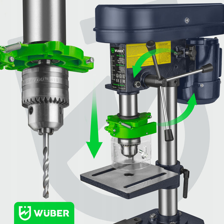 Stalinės gręžimo staklės „Wuber WR-DP-1600“, 1600 W, su spaustuvu – nuotrauka 4