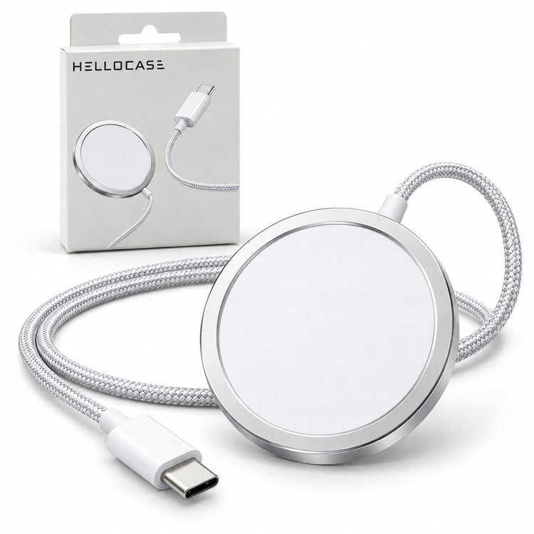Magnetinis indukcinis kroviklis „Hello Case“ MagSafe 15 W, baltas, 1 m