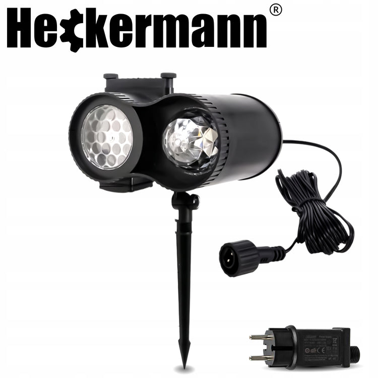 LED projektorius namo sienai su 12 skaidrių ir pultu, IP65