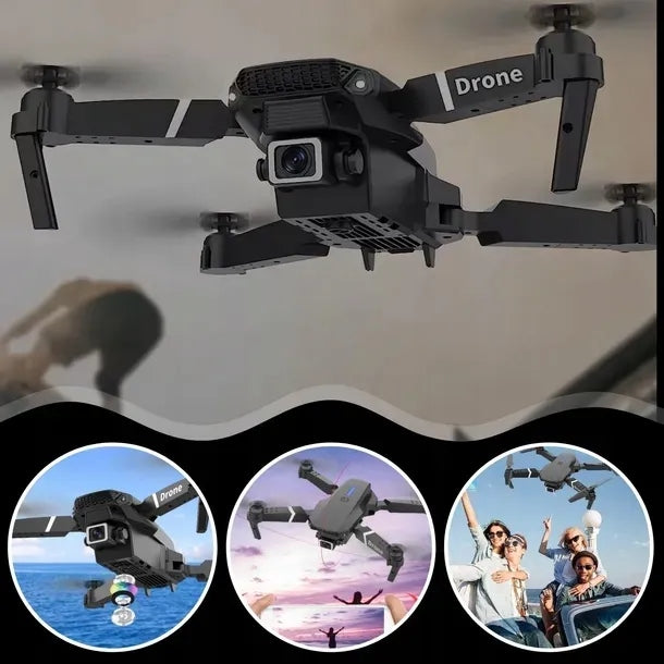 Sulankstomas dronas su Wi-Fi kamera „E88 Pro“ ir dėklu
