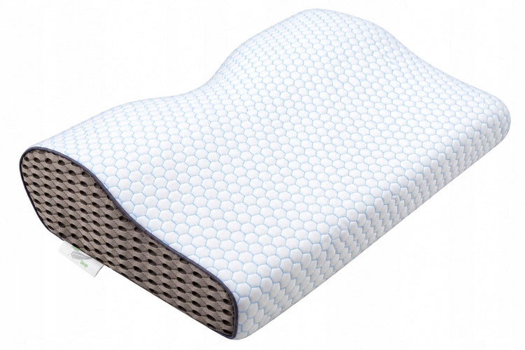 Ortopedinė profiliuota pagalvė miegoti ant šono ir pilvo, memory foam