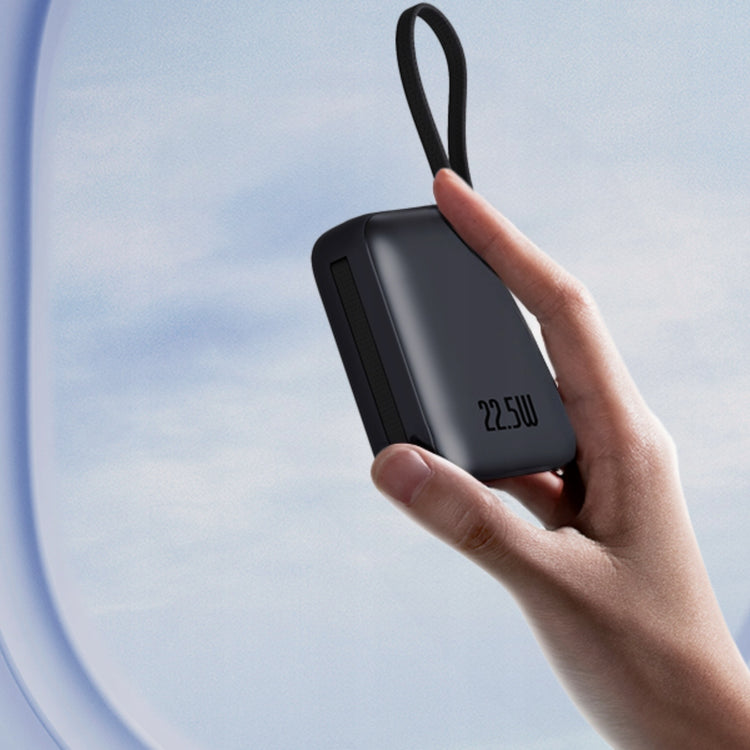 Išorinė baterija „Boste“ 20000 mAh, 22,5 W, su įmontuotais USB-C ir Lightning laidais