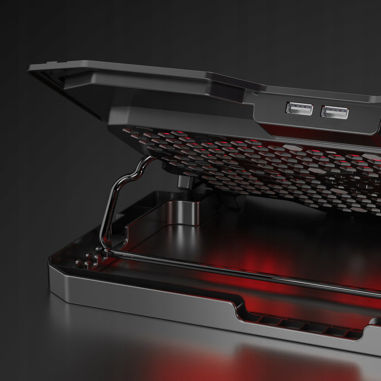 Žaidimų aušinimo padėklas nešiojamajam kompiuteriui „Blow Ventus“ su LED ir USB