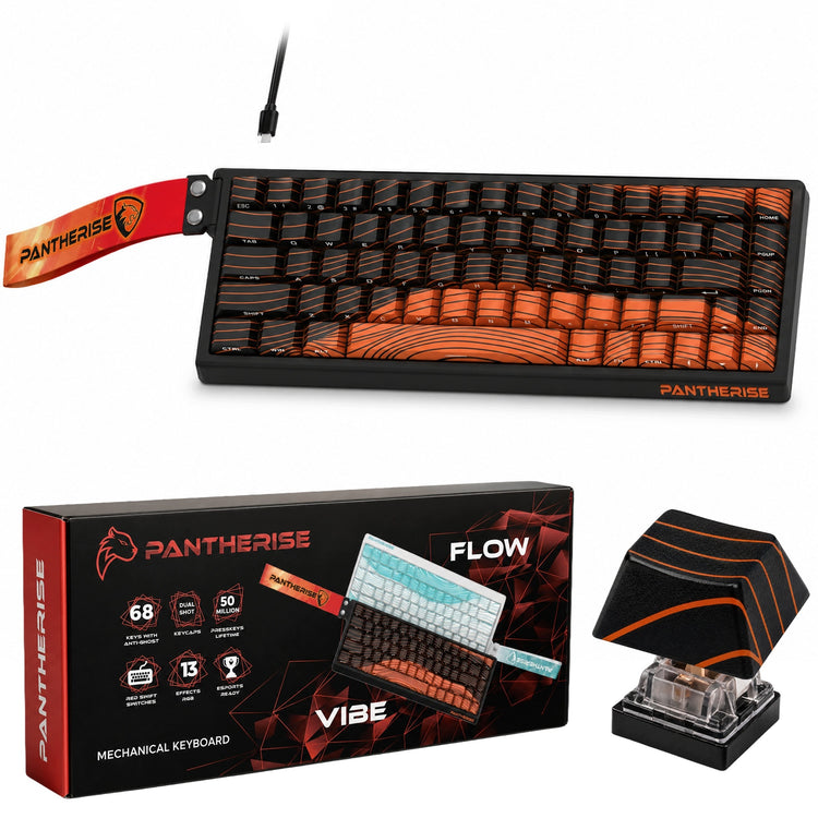 Belaidė mechaninė klaviatūra „Vibe“ 68 klavišai, Bluetooth, RGB