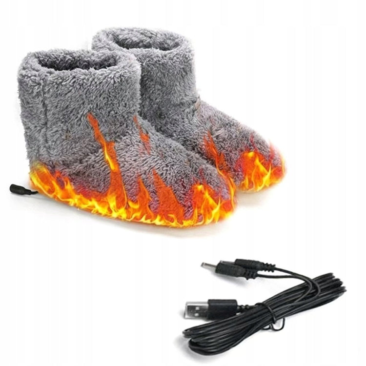Elektra šildomos šlepetės su USB, 39–43 dydis, pilkos