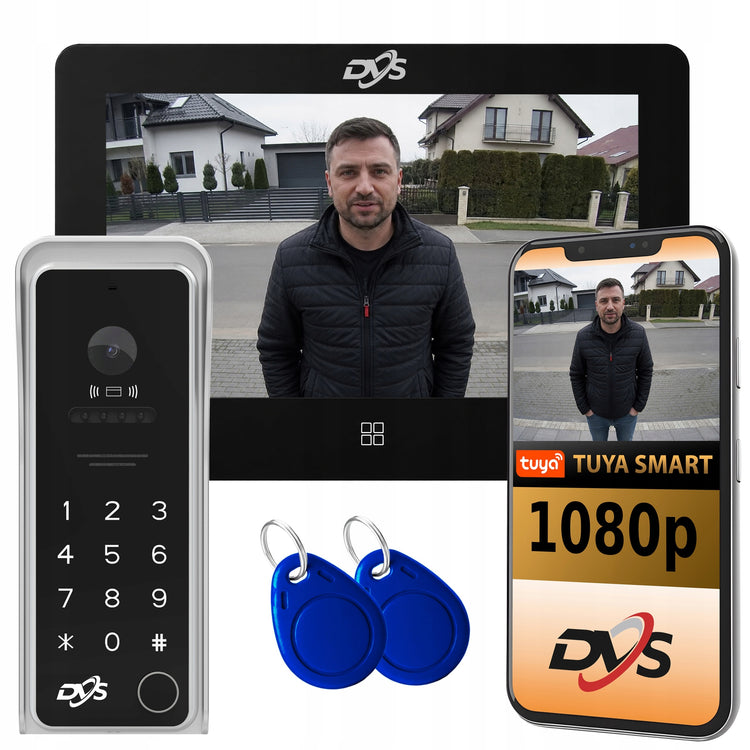 Wi-Fi vaizdo telefonspynė „DVS“ su 7" liečiamuoju ekranu ir RFID, juoda – nuotrauka 1
