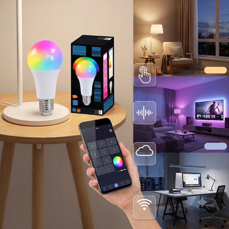 Išmanioji Wi-Fi LED lemputė „Masterled“ E27, RGB + CCT, 12 W, 1050 lm, Tuya