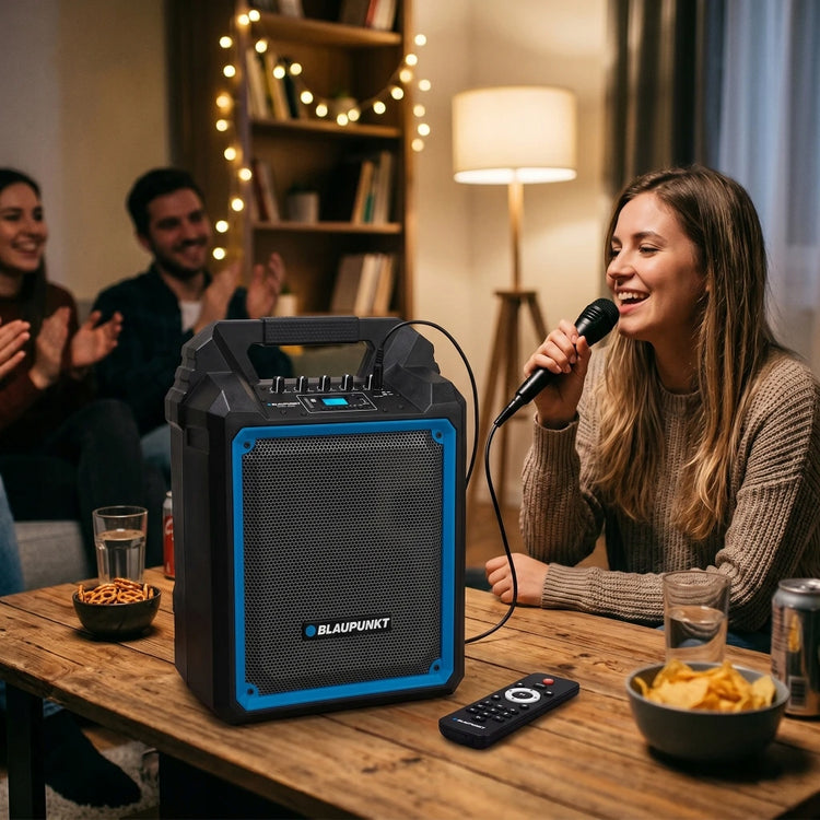 Karaoke kolonėlė „Blaupunkt MB06“ su mikrofonu, Bluetooth, FM radiju, USB ir SD