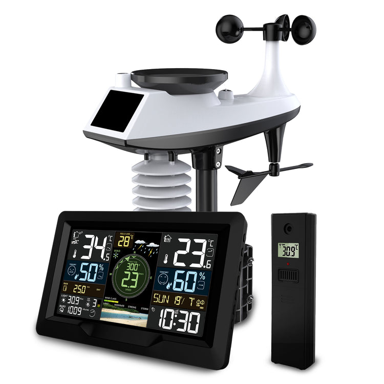 Meteostotelė su vėjo ir kritulių jutikliu „Berdsen BD-914“ ir programėle