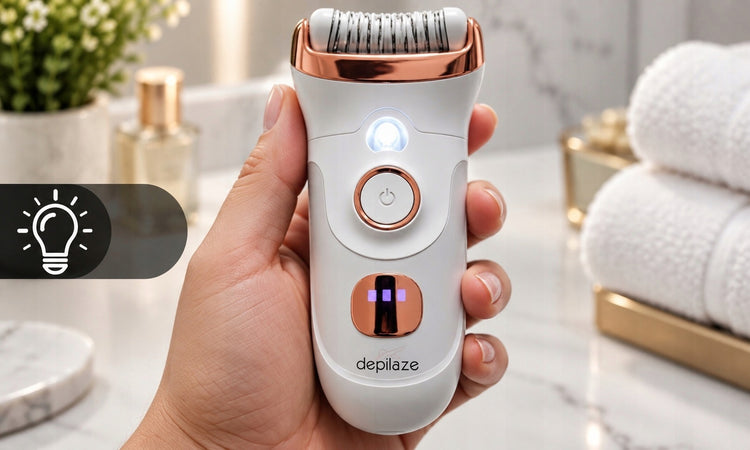 Epiliatorius ir skustuvas 2 viename „Depilaze“ su apšvietimu, USB – nuotrauka 5