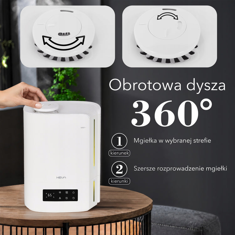 Oro drėkintuvas su higrostatu, aromaterapija ir pultu, 5 l – nuotrauka 6