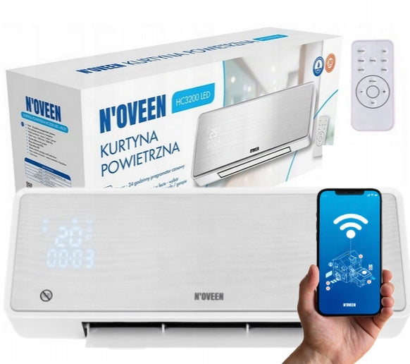 Oro užuolaida-šildytuvas „N'oveen HC3299“, 2000 W, su Wi-Fi – nuotrauka 4