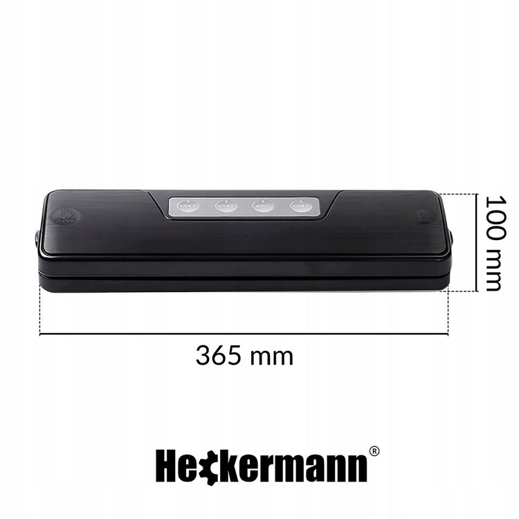 Vakuuminis maisto pakuotuvas „Heckermann“ su maišeliais ir plėvele, 150 W