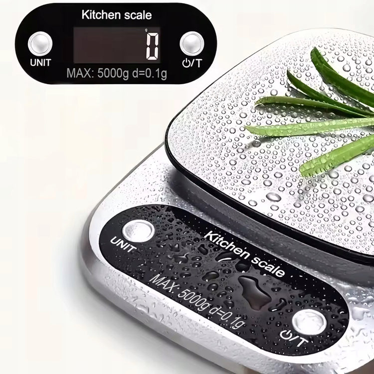 Elektroninės virtuvinės svarstyklės „Blow KS203“, 5 kg / 0,1 g, sidabrinės