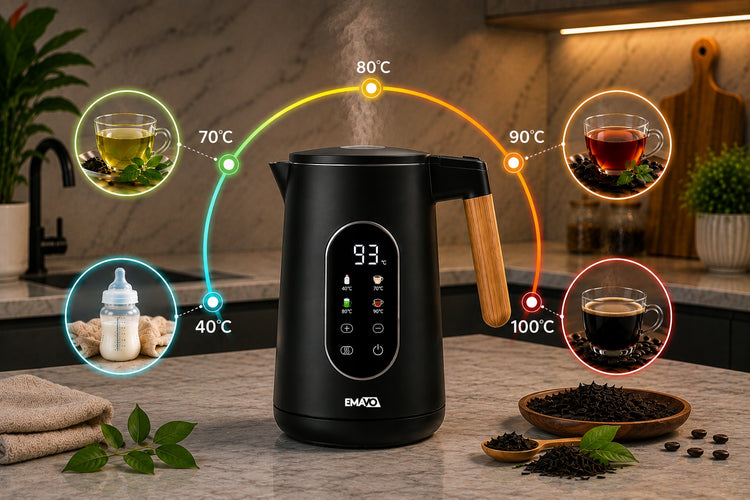 Elektrinis virdulys su temperatūros reguliavimu „Emavo DigiTemp Pro“, 1,7 l